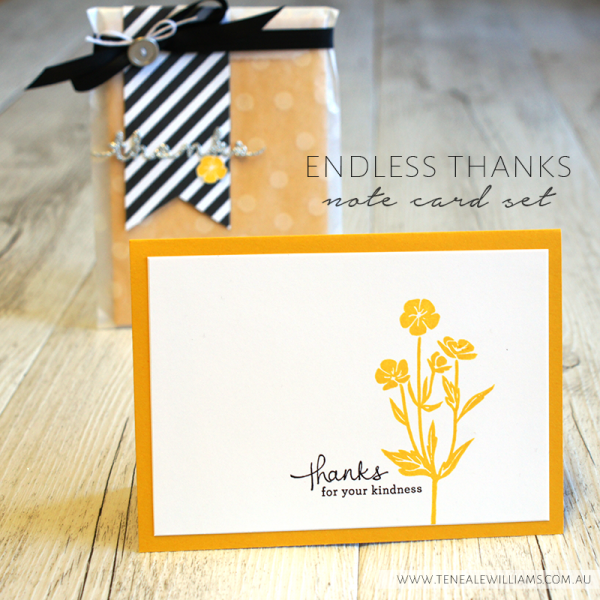 By Teneale Williams | Stampin' Up! Artisan Blog Hop | Endless Thanks card set with Wild about Flowers