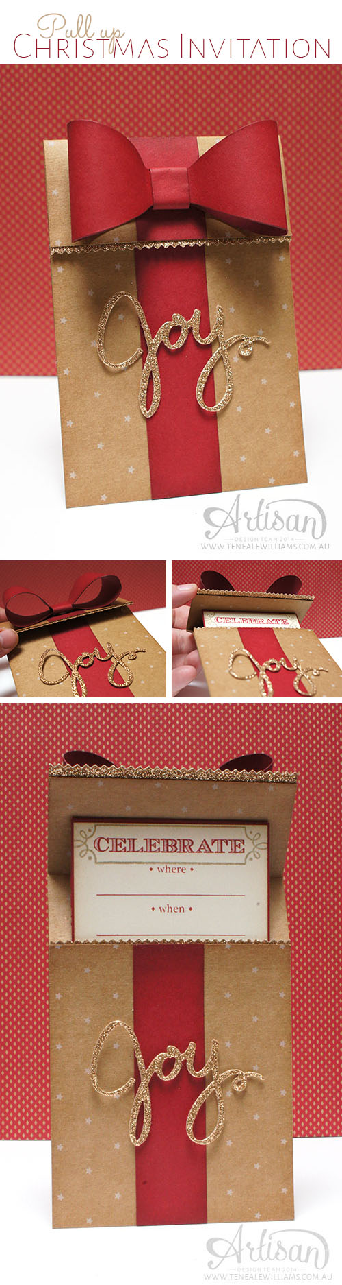 By Teneale Williams | Stampin'Up! Artisan Blog Hop | Christmas Invitation 