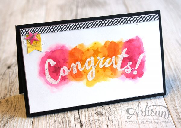 By Teneale Williams | Bravo Stamp Set from Stampin' Up! | TGIF Challenge {watercolour} 