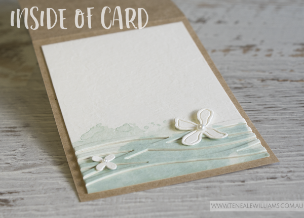 By Teneale Williams | Swirly Scribbles Thinlits and Botanical Builder Framelits | Inside design of card
