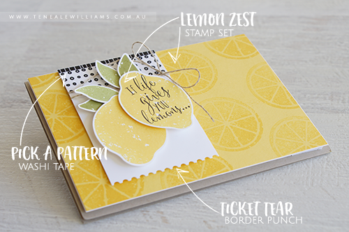 By Teneale Williams | Stampin' Up! Australia supplies used | Lemon Zest Stamp Set