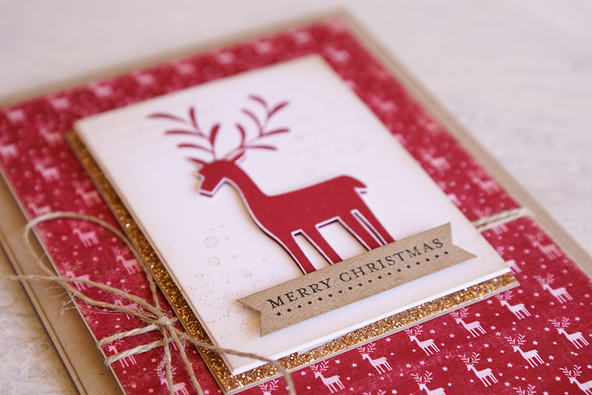 By Teneale Williams | Stampin' Up! Merry Mistletoe Stamp Set | Christmas Card in Cherry Cobbler and Crumb Cake