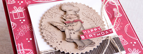 By Teneale Williams | Birthday Memories Designer Series Paper from Stampin' up! | Chef Birthday card