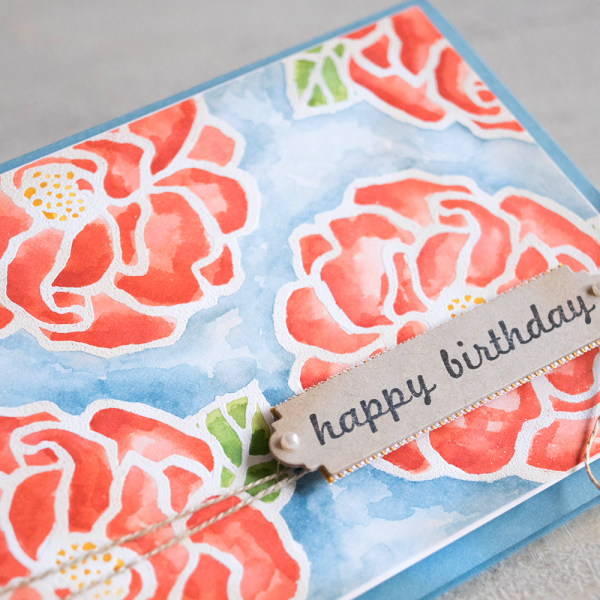 By Teneale Williams | Beautiful Day Stamp Set from Stampin' Up! | Watercolour and Heat Embossing Technique