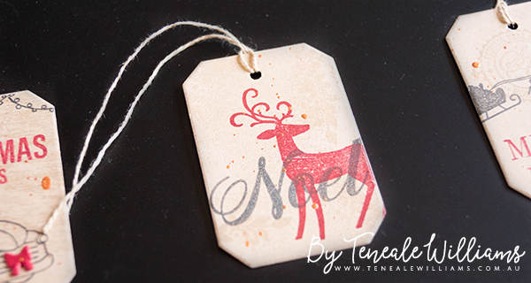 By Teneale Williams | Christmas Tags using STampin' Up! Stamp Set | Downline Team Training Make and Take 