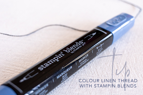 TIP: Colour Stampin' Up! Linen Thread with Stampin' Blends