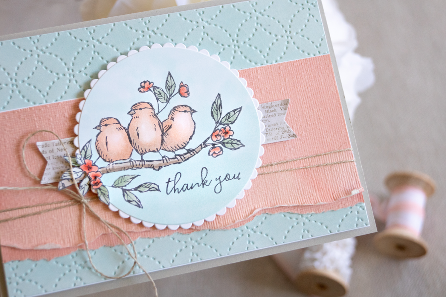 Card by Teneale Williams | Free As A Bird from Stampin' Up! | Images coloured with Stampin' Blends