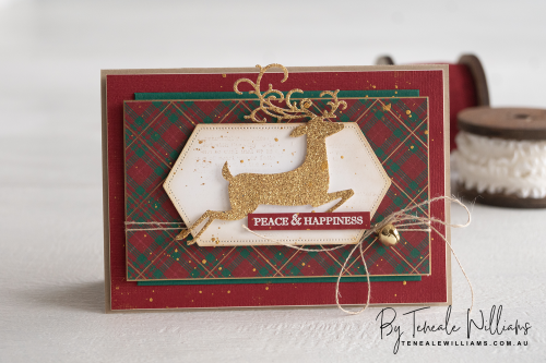 Teneale Williams Stampin Up Wrapped In Plaid DSP Christmas Card