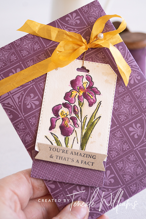 By Teneale Williams Inspiring Iris Photopolymer Stamp Set from Stampin Up Mothers day card