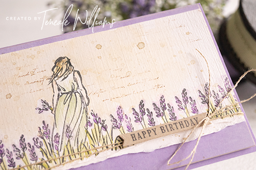 By Teneale Williams card using Beautiful Moments Stamp Set from Stampin up vintage watercolour