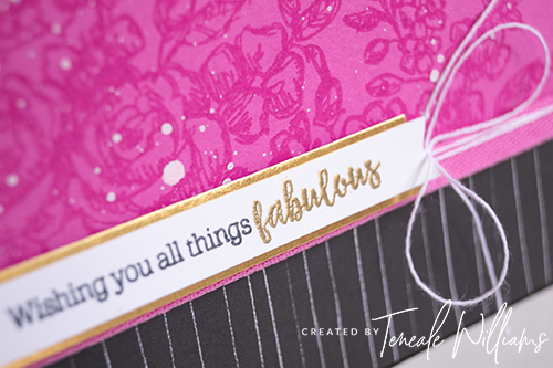 Teneale Williams All Things Fabulous Stampin up rose stamp set Gold Embossing