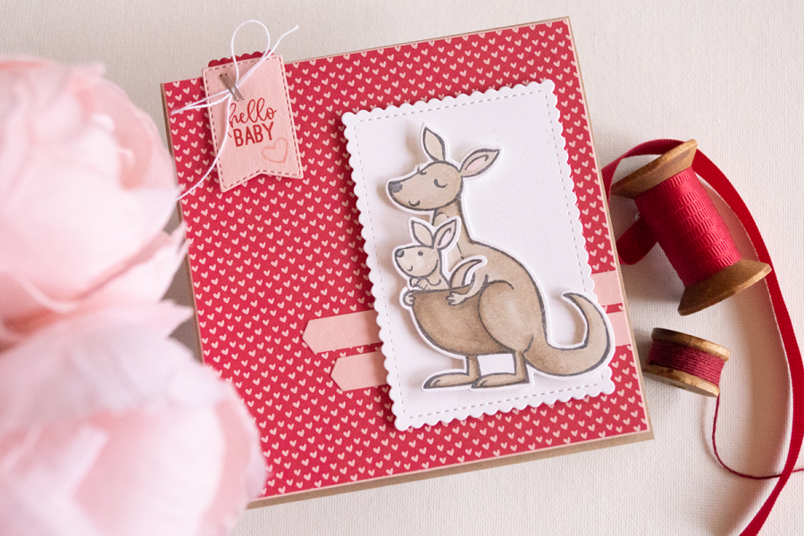 By Teneale Williams kangaroo & company stampin up Stamp up from Stampin Up cute baby card