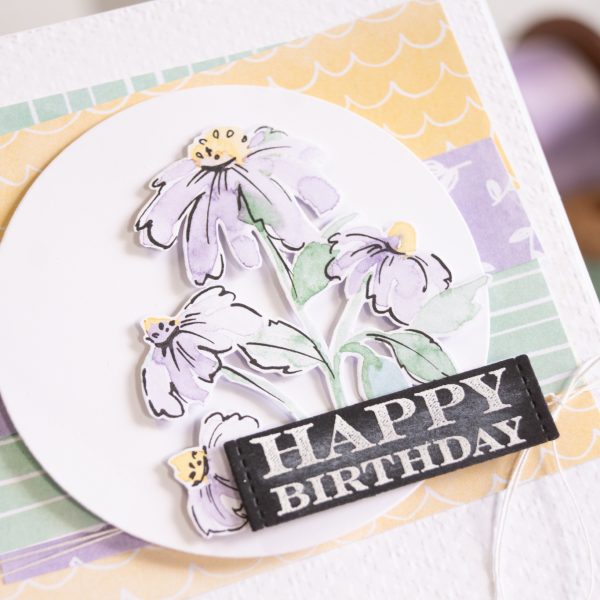 By Teneale Williams Hand Penned designer series paper Stampin' Up card idea DSP birthday