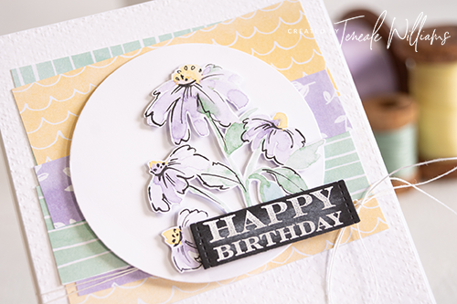 By Teneale Williams Hand Penned designer series paper Stampin' Up card idea DSP birthday 