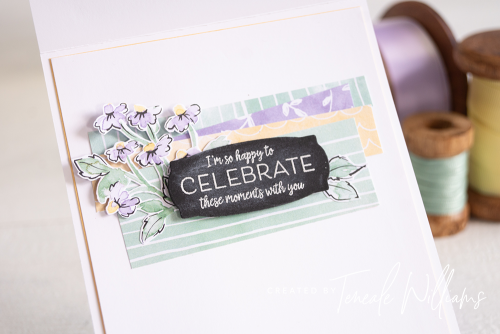By Teneale Williams Hand Penned designer series paper Stampin' Up card idea DSP birthday 