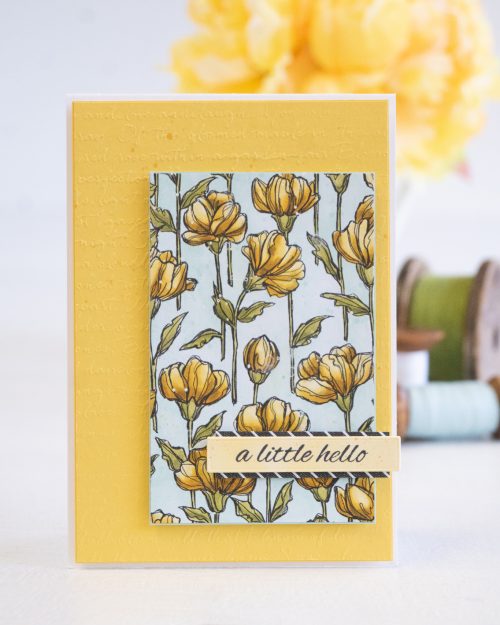 By Teneale Williams Stampin Up Perfectly Penciled DSP Card coloured with Stampin Blends